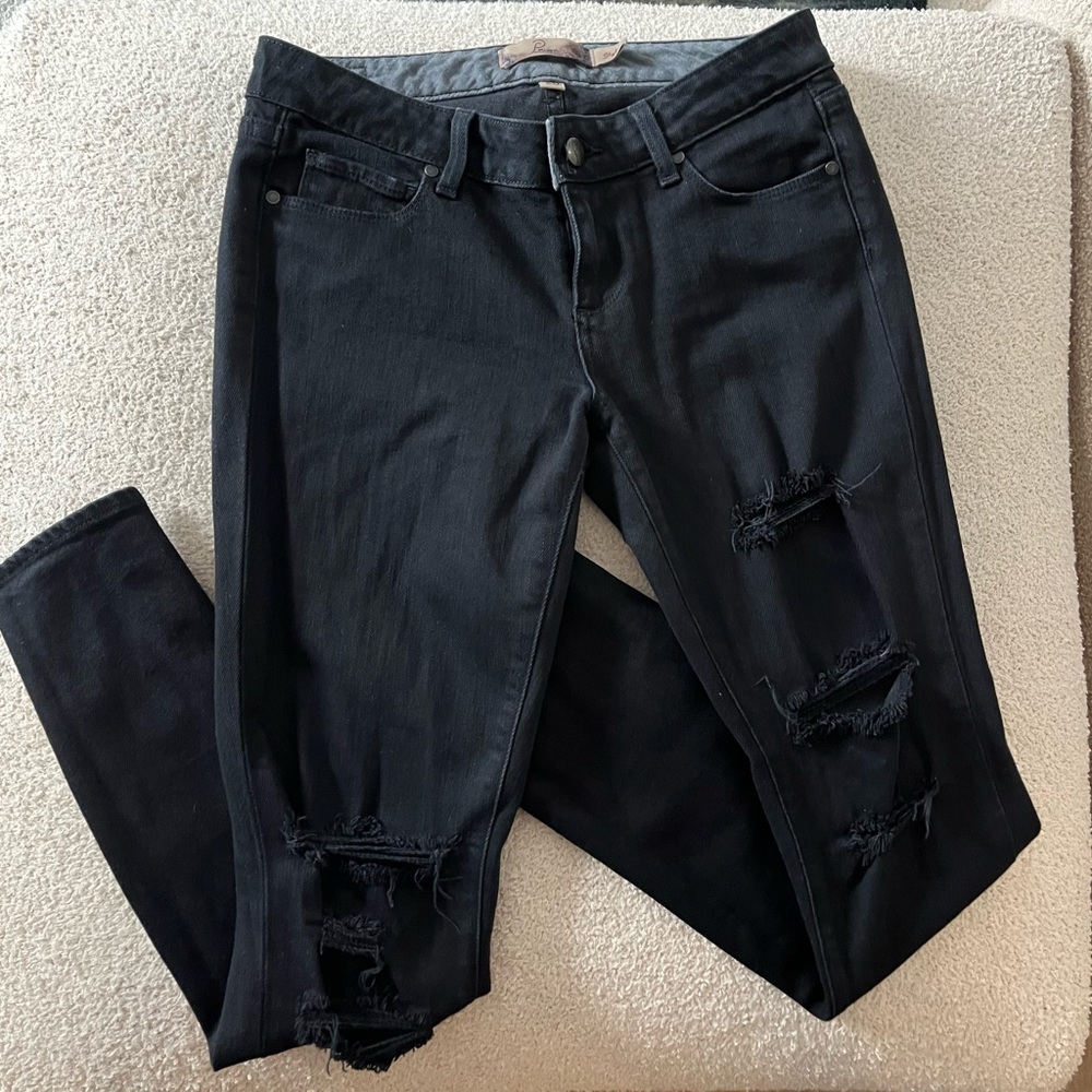 Paige skyline distressed skinny Jean